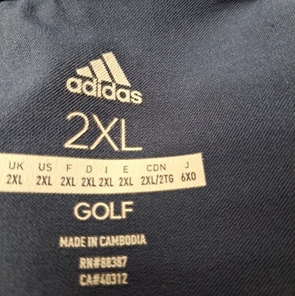 Adidas Golf  Mixed Media 1/2 Zip Pullover   Size 2 XL - Picture 4 of 4